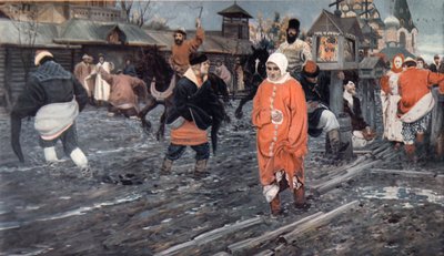 एक सत्रहवीं शताब्दी मास्को स्ट्रीट एक छुट्टी पर, 1895 द्वारा आंद्रेई पेट्रोविच रयाबुश्किन
