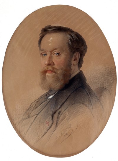 quot;कुलीनता के मार्शल वीवाई टुलिनोव का पोर्ट्रेटquot; आंद्रेई बेलोली (1820-1881) 1868 म्यूसी डेस बीक्स आर्ट्स इवान क्राम्स्कोय (या क्राम्स्कोय) द्वारा वोरोनिश (वोरोनिश), रूस में पेस्टल ड्राइंग। द्वारा लेडी फ्रांज़ोवित्श बेलोली