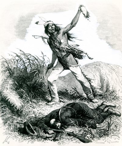 इंडियन स्केलिंग द डेड एनीमी, 1867 द्वारा जेनेट के बाद एंज लुइस 1815 72