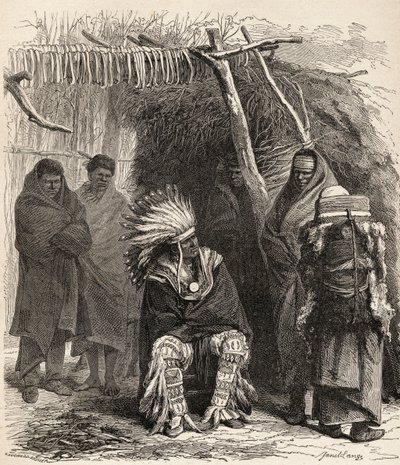 पीटर ला चेरे, &39;द वर्ल्ड इन द हैंड्स&39; का चित्रण, गौचर्ड-ब्रूनियर द्वारा उत्कीर्ण, 1878 में प्रकाशित द्वारा आंग लुइस जेनेट