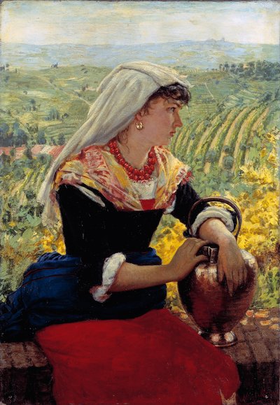 Monferrato के कपड़ों में उनकी पत्नी का पोर्ट्रेट द्वारा एंजेलो मोरबेली