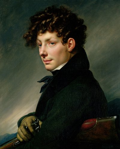 हंटर के रूप में एक यंग मैन का पोर्ट्रेट, 1811 द्वारा Anne Louis Girodet de Roucy Trioson