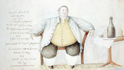 डैनियल लैम्बर्ट (1770-1809) 1813 (कागज पर जल रंग और ग्रेफाइट) द्वारा ऐनी मार्गुएराइट हाइड डी न्युविल