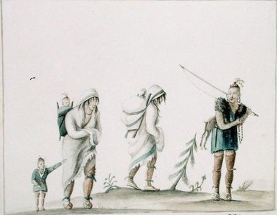 भारतीय परिवार, c.1807 (कागज पर पानी के रंग का) द्वारा ऐनी मार्गुएराइट हाइड डी न्युविल