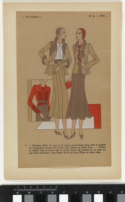 बहुत पेरिसियन। फैशन, ठाठ, लालित्य बहुत पेरिसियन, 1931, संख्या 6: 2. - आकर्षक स्पोर्ट्स सूट... द्वारा गुमनाम