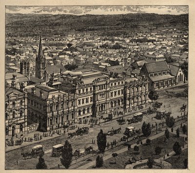 एडिलेड - ऑस्ट्रेलिया - 1890 - उत्कीर्णन 1890 द्वारा अनाम अनाम