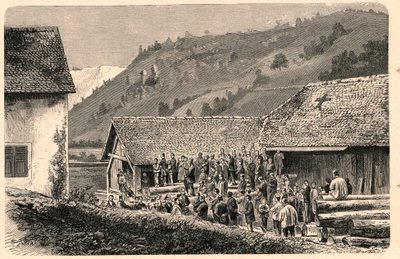 एक तस्वीर के बाद, 1874 में स्विट्जरलैंड में सेंट उर्सैन (सेंट उर्सैन) में कैथोलिक पूजा का उत्सव लुई-यूजीन (लुई यूजीन) लौवेट द्वारा "लेस मिशन कैथोलिक्स औ XIXeme सिकल" में उत्कीर्णन। निजि संग्रह। द्वारा अनाम अनाम