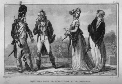 कार्यकारी बोर्ड और वाणिज्य दूतावास पर पोशाक। 1859 से "" ले मोंडे में उत्कीर्णन। सबसे दूरस्थ समय से लेकर आज तक सभी लोगों का इतिहास ”। एमई डे लॉस्टलॉट-बाचौए (लॉस्टलॉट बचौ) द्वारा। निजि संग्रह। द्वारा अनाम अनाम