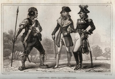 कन्वेंशन के तहत वेशभूषा। 1859 से "" ले मोंडे में उत्कीर्णन। सबसे दूरस्थ समय से लेकर आज तक सभी लोगों का इतिहास ”। एमई डे लॉस्टलॉट-बाचौए (लॉस्टलॉट बचौ) द्वारा। निजि संग्रह। द्वारा अनाम अनाम