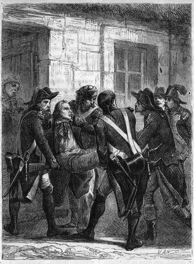 Val d'Enfer में BEAUPUY (1755-1796) के जनरल मिशेल-आर्मंड (मिशेल आर्मंड) की मृत्यु। एडोल्फ थियर्स द्वारा 1866 से "हिस्टोइरे डे ला रेवोल्यूशन फ़्रैन्काइज़" में उत्कीर्णन। निजि संग्रह। द्वारा अनाम अनाम