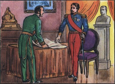 सम्राट नेपोलियन III (1808-1873) बैरन जॉर्जेस हॉसमैन (1809-1891) के साथ फ्रांस के संप्रभु और राज्य के प्रमुखों के संग्रह में बेनामी चित्रण ”। 20 वीं सदी। निजि संग्रह। द्वारा अनाम अनाम