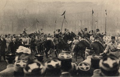 प्रथम विश्व युद्ध 1914-1918: फ्रांस के राष्ट्रपति रेमंड पॉइनकेयर (1860-1934) और परिषद के अध्यक्ष, जॉर्जेस क्लेमेंस्यू (1841-1929) की 8 दिसंबर को मेट्ज़ की यात्रा द्वारा अनाम अनाम