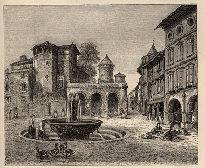 Gaillac - Tarn - Occitanie - "" PATRIE "में उत्कीर्णन - Lucien HUARD द्वारा 6 खंडों में फ्रांस का PECTUREQUIREQUE विवरण - 19 वीं शताब्दी का अंत द्वारा अनाम अनाम