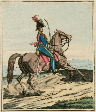 जनरल जोज़ेफ़ ड्वर्निकी (1779-1857), पोलिश जनरल जिन्होंने 1830-1831 के नवंबर विद्रोह या पोलिश-रूसी युद्ध में भाग लिया - बेनामी - 1831 - नक़्क़ाशी, जल रंग - 33.7x26.3 - निजी संग्रह द्वारा अनाम अनाम