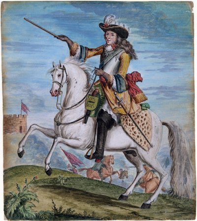 गिलाउम III डी ऑरेंज-नासाउ - (ऑरेंज नासाउ) इंग्लैंड के विलियम III का पोर्ट्रेट (1650-1702) - बेनामी - सीए 1690 - कागज पर वॉटरकलर - 28,4x25,3 - निजी संग्रह द्वारा अनाम अनाम