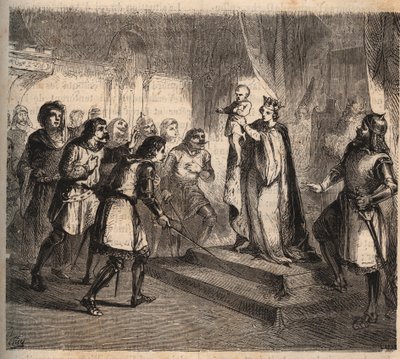 जोन ऑफ फ्लैंडर्स (1295-1374), जीन डे मोंटफोर्ट की पत्नी, ब्रिटनी के ड्यूक (1293-1345) ने अपने बेटे, ब्रिटनी के जॉन IV, काउंट ऑफ मोंटफोर्ट को प्रस्तुत किया (जिसे बहादुर या विजेता के रूप में जाना जाता है) द्वारा अनाम अनाम
