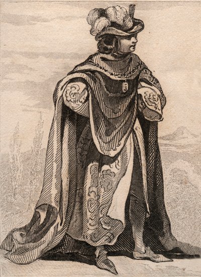 नाइट ऑफ द ऑर्डर ऑफ अवर लेडी ऑफ थीस्ल। 1859 से "" ले मोंडे में उत्कीर्णन। सबसे दूरस्थ समय से लेकर आज तक सभी लोगों का इतिहास ”। एमई डे लॉस्टलॉट-बाचौए (लॉस्टलॉट बचौ) द्वारा। निजि संग्रह। द्वारा अनाम अनाम