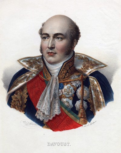 लुई निकोलस (लुई-निकोलस) डावाउट (1770-1823), फ्रांस के मार्शल - बेनामी - 1835 - लिथोग्राफ, वॉटरकलर - 32x24 - निजी संग्रह द्वारा अनाम अनाम