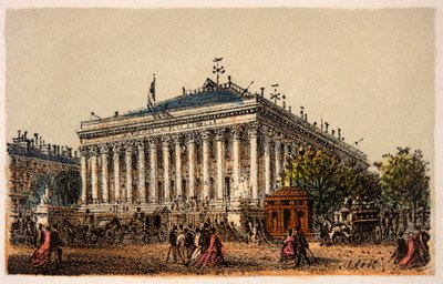 1874 में पेरिस: स्टॉक एक्सचेंज, निजी संग्रह द्वारा अनाम अनाम