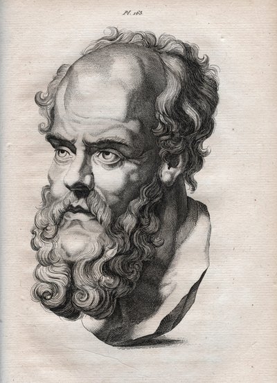 Physiognomy - Physiognomony - यूनानी दार्शनिक सुकरात (ca. 469 BC-399 BC) (बस्ट ऑफ़ सॉक्रेटीस (ca 469 BC-399 BC), एथेनियन दार्शनिक) जोहान गैस्पर द्वारा "द आर्ट ऑफ़ नोइंग मेन थ्रू फिजियोलॉजी" में 1808 का उत्कीर्णन (गैस्पर्ड) लैवेटर (1841-1801) - द्वारा अनाम अनाम