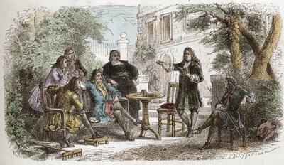 पियरे कॉर्नेल (1606-1684) - लुई XIV को पढ़ने वाले कॉर्नेल - "" फ्रांस के इतिहास ने मेरे पोते को बताया"" से उत्कीर्णन - फ्रेंकोइस गुइज़ोट द्वारा - 1872-1876 द्वारा अनाम अनाम