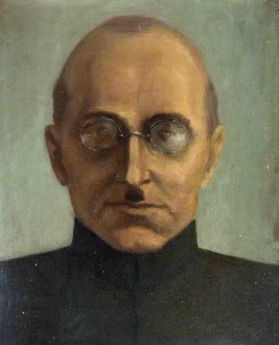"" लवरेंटी बेरिया का पोर्ट्रेट (या लावेरेंटी बेरिया) (1899-1953) सोवियत राज्य के अधिकारी "" बेनामी पेंटिंग निजी संग्रह द्वारा अनाम अनाम