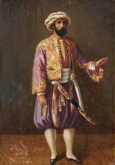 ""तुर्की पोशाक में स्वीडन के राजा चार्ल्स XV (1826-1872) का चित्र"" (तुर्की पोशाक में स्वीडन के राजा चार्ल्स XV का चित्र) बेनामी पेंटिंग 19वीं सदी की मंद 28.5x20.5 सेमी निजी संग्रह द्वारा अनाम अनाम