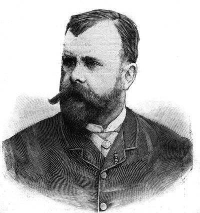 अल्बर्ट मेगनन का पोर्ट्रेट (1845-1908), फ्रांसीसी चित्रकार "" ले प्यूट पेरिसियन "" में उत्कीर्णन द्वारा अनाम अनाम