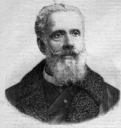 अनातोले डी ला फोर्ज का पोर्ट्रेट (1821-1892), फ्रांसीसी राजनीतिज्ञ। "" ले प्यूट पेरिसियन "" में उत्कीर्णन द्वारा अनाम अनाम
