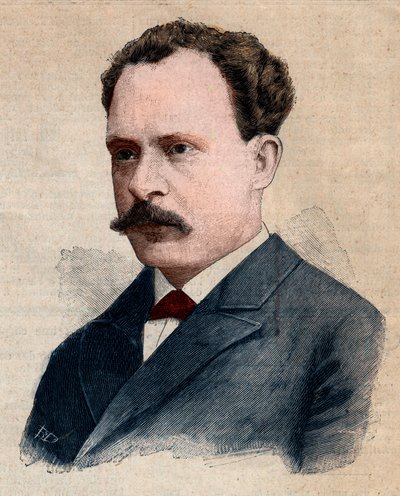 विस्फोटकों में विशेषज्ञता रखने वाले रसायनज्ञ यूजीन टर्पिन (1848-1927) का पोर्ट्रेट। 1891 से "" ले पेटिट पेरिसियन "" में उत्कीर्णन। निजी संग्रह। द्वारा अनाम अनाम