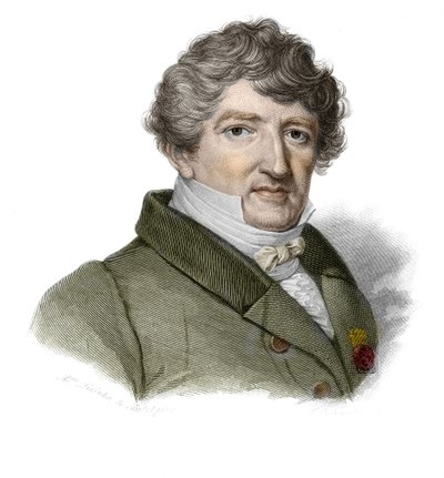 जॉर्जेस कुवियर (1764-1832) का पोर्ट्रेट, फ्रांसीसी जीवाश्म विज्ञानी "पोर्ट्रेट्स एंड हिस्ट्री ऑफ यूजफुल मेन: सभी देशों और सभी स्थितियों के पुरुष और महिलाएं, जिन्होंने पुरुषों की मान्यता के अधिकार हासिल कर लिए हैं" सोसाइटी मो द्वारा प्रकाशित और प् द्वारा अनाम अनाम