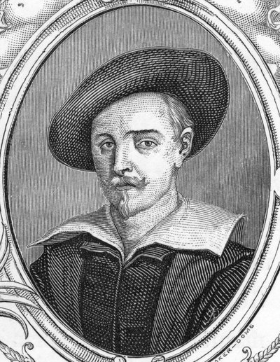 गुइडो रेनी का पोर्ट्रेट (1575-1642)। इतालवी चित्रकार। आर्मेंगॉड द्वारा "" यूरोप की दीर्घाओं - इटली "" में 1859 की उत्कीर्णन। निजि संग्रह। द्वारा अनाम अनाम