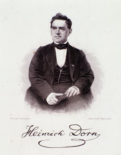 हेनरिक डोर्न (1804-1892) का पोर्ट्रेट जर्मन कंडक्टर, संगीतकार और पत्रकार 19वीं सदी। मिलानी निजी संग्रह द्वारा अनाम अनाम