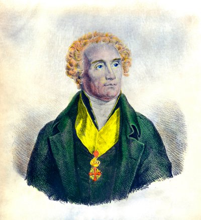 जोसेफ डी मैस्त्रे (1753-1821) राजनेता, दार्शनिक, मजिस्ट्रेट और इतिहासकार (संतों के आदेश के प्रतीक चिन्ह के साथ) का पोर्ट्रेट मौरिस और लाजर), प्रिवी संग्रह द्वारा अनाम अनाम