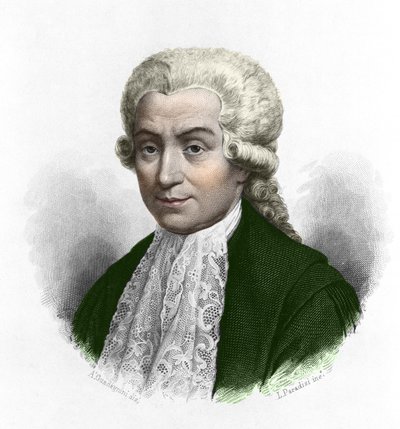 लुइगी गैलवानी (1737-1798), इतालवी भौतिक विज्ञानी और चिकित्सक का पोर्ट्रेट। द्वारा अनाम अनाम