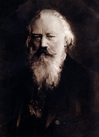 अंग्रेजी संगीतकार जोहान्स ब्राह्म्स का पोर्ट्रेट (1833-1897) ड्राइंग। 19 वी सदी। निजि संग्रह द्वारा अनाम अनाम