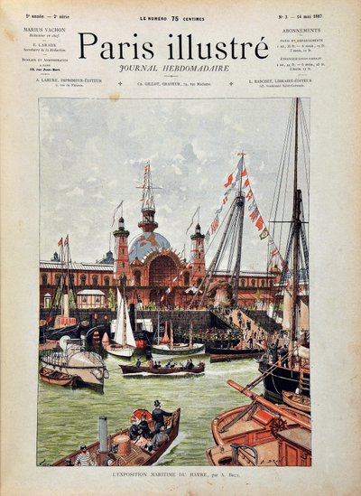 1887 में हैवर की अंतर्राष्ट्रीय समुद्री प्रदर्शनी। 1887 से "पेरिस-इलस्ट्रस जर्नल साप्ताहिक" में उत्कीर्णन। द्वारा अनाम अनाम