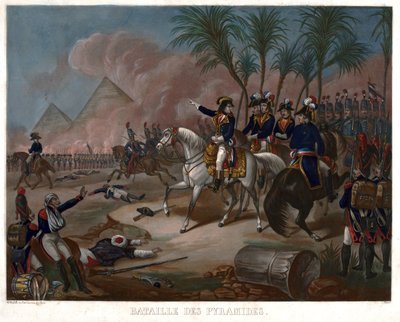 पिरामिड की लड़ाई (3 थर्मिडोर एक VI, 21 जुइलेट 1798) - बेनामी - 1800 - मेज़ोटिंट - 59,8x84,7 - निजी संग्रह द्वारा अनाम अनाम
