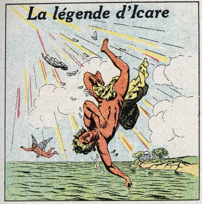 इकारस का पतन - इकारस का पतन। 1925 का अनाम चित्रण। निजी संग्रह। द्वारा अनाम अनाम