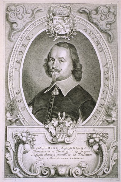 मथायस माइलोनियस बिओरेनक्लाउ (1607-71) ने &39;शानदार पुरुषों के चित्र&39; से 1706 प्रकाशित किया। द्वारा एंसलमस वैन हुले