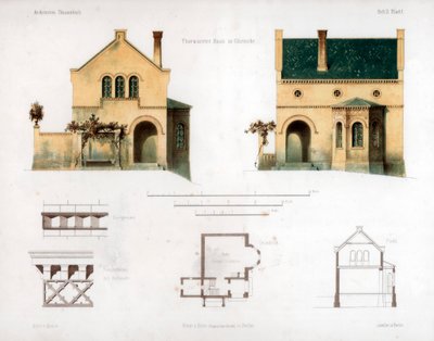जर्मनी के ग्लेनइके में एक घर के लिए डिज़ाइन, c1850। द्वारा डब्ल्यू लोइलोट