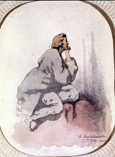 फ़्रेडरिक चोपिन का पोर्ट्रेट (1810-1849), पोलिश संगीतकार। Kwiatkowski द्वारा जल रंग। द्वारा एंटार टेओफिल क्विएटोव्स्की