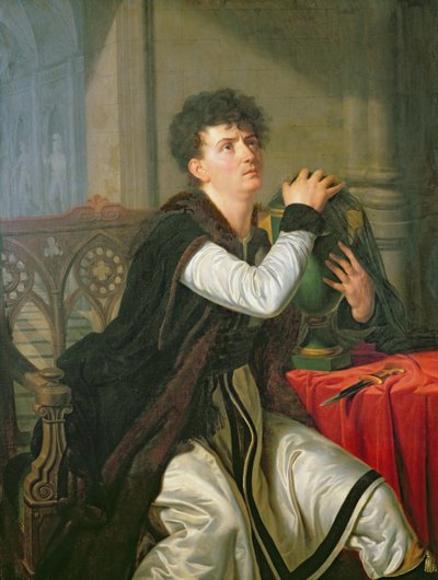 हेमलेट के रूप में फ्रेंकोइस जोसेफ तलमा (1763-1826) का पोर्ट्रेट द्वारा एंथेलमे फ्रेंकोइस लाग्रेनी