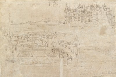 रिचमंड पैलेस और प्रिवी गार्डन का रिवर फ्रंट, c1550s द्वारा एंथोनीस वैन डेन Wyngaerde