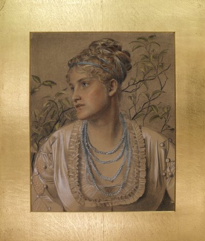 मैरी सैंडिस (1845-1920), c.1871-73 (बफ पेपर पर रंगीन चाक) द्वारा एंथोनी फ्रेडरिक ऑगस्टस सैंडिस