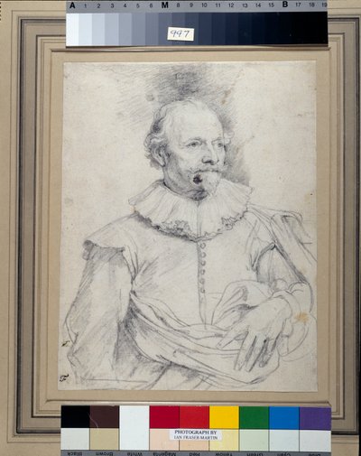 पॉलस हलमालियस, वल्गो वैन हलमेले, c.1632-35 (सफेद कागज पर काला चाक) द्वारा एंथोनी वैन डाइक