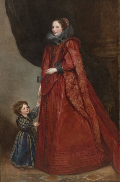 एक महिला और बच्चे के चित्र, c.1623-25 (कैनवास पर तेल) द्वारा एंथोनी वैन डाइक