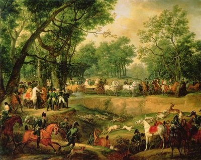 1811 में कम्पेगेन फॉरेस्ट में एक नेपोलियन द्वारा Antoine Charles Horace Vernet