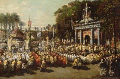 पवित्र संस्कार का जुलूस, 1855 द्वारा एंटोनी डिटरेज़