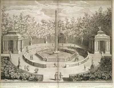 फॉनटेन डेस डोम्स, वर्साय, c.1715 (नक़्क़ाशी) द्वारा एंटोनी हेरिसेट